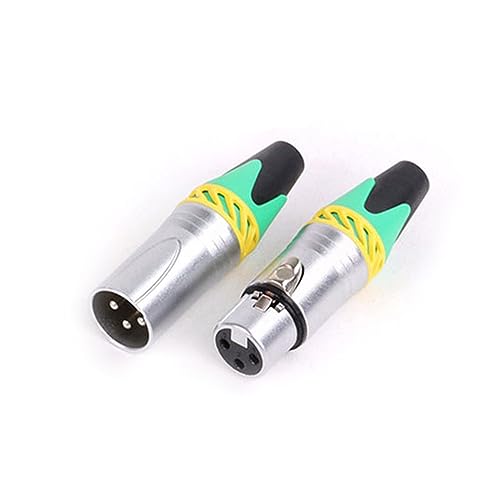 Conector XLR de 3 pines adaptador macho hembra rojo para soldar cable micro terminal 10 juegos 7
