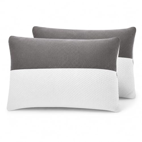 Image of LA VERNE Microfiber Virgin Microfibre Blown Technology Filled Luxurious Anti Bacterial Cloth Sleeping Pillow Pack of 2 (27X16 Inch) (Multi)