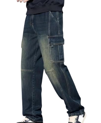 Image of ODDMONKEY Men Jeans || Cargo Jeans for Man ||Cargo Pant for Man || Jeans for Men || Men Cargo Pants || Straight Fit Jeans for Men