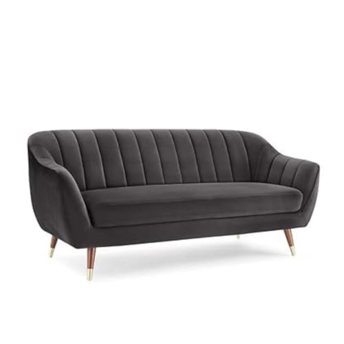 Image of 3 Seater Sofa Set with Two Cushions Perfect for Home Office Guests Living Room (Grey, 3 Seater)