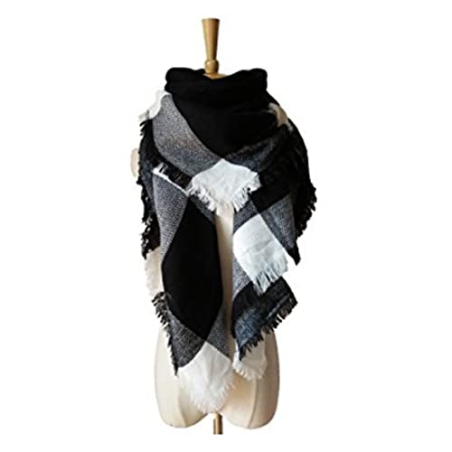 Neal Link Women's Plaid Scarf Blanket Wrap Oversized Chunky Scarves Tartan Shawls #TOP2