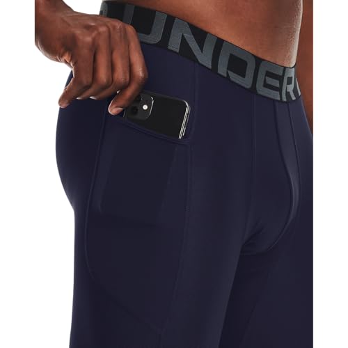 Under Armour Men's HeatGear Armour Leggings , Midnight Navy (410)/White, 3X-Large by Under Armour - Image 4