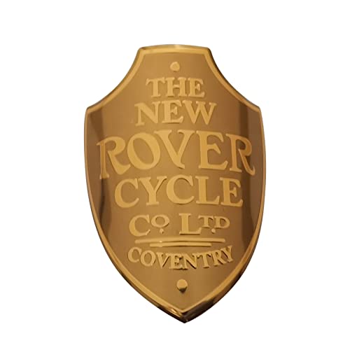 Gepinke Bike Badge Soft Aluminum Alloy Decals Stickers for MTB BMX Folding Bicycle Front Frame Cycling Accessories Emblem Tube DIY (Rover(Gold))