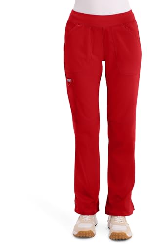 Image of Cherokee Women Scrub Pant with Straight Leg Pull-on Pant Medical Bottom with 4 Pocket & 2-Way Stretch Fabric - WW110