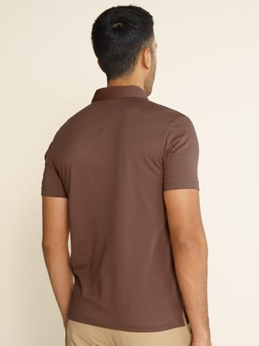 Image of DAMENSCH Constant Men's All-Degree Thermoregulating Pique Contrast Neck Polo T-Shirt