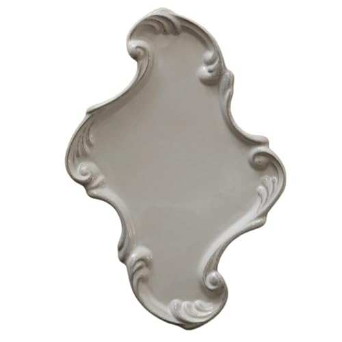 Bandeja De CeráMica para Joyas Bandeja de cerámica Hecha a Mano con Encaje for Dormitorio, Plato de Comedor, baño, aromaterapia, Plato