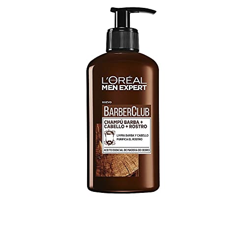 L'Oréal Paris Men Expert Barber Club Champú 3 en 1: Barba, Cabello y Rostro, 200ml