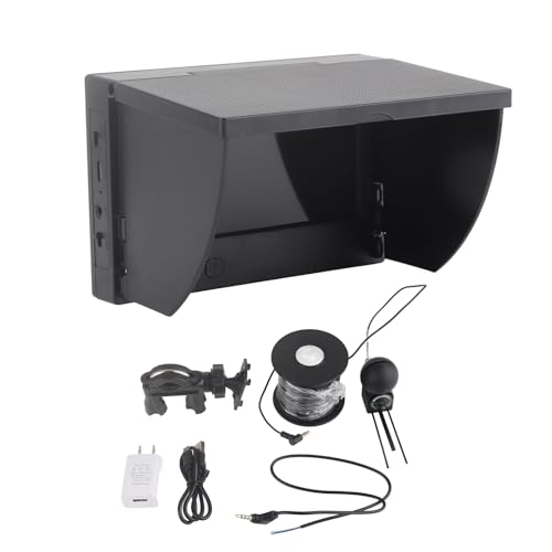 Underwater Fishing Camera, Fishing Camera Monitor Set with 4.3in LCD Monitor 1000TVL Camera with Sun Hood, 65.6ft Cable 190 Viewing Angle Fish Finder for Ice, Lake, Boat, Sea Fishi