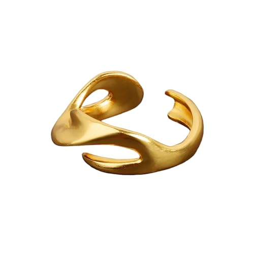 Bague géométrique graphique au design épuré et finitions premium