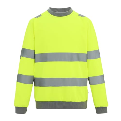 Sweatshirt haute visibilité Regatta pro contract jaune pour rester visible par temps froid