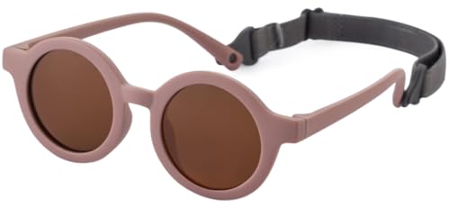 Bendable Flexible Round Polarized Baby Sunglasses with Strap for Infant Girls Boys 0-24 Months UV Protection2