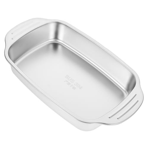 Operitacx Bandeja Rectangular para Asar Inoxidable Resistente y Duradera para Cocinas de Inducción y Gas para Doméstico y Comercial Grande