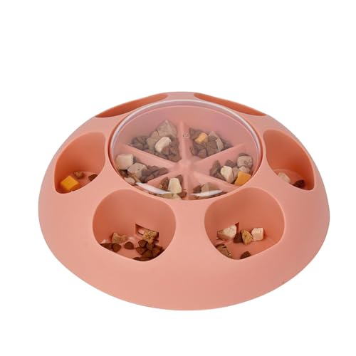 Dog Treat Puzzle Slow Feeder, Slow Feeder Interactive Puzzle Toys, Mental Stimulation Dog Puzzle, Brain Food Dispenser for Dogs,