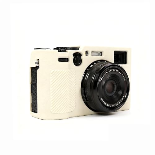 Frevyve Case for Fujifilm X100VI Digital Camera Accessories, X100VI Soft Silicone Protective Case, Slim Fit Sleeve, Perfect Fit, Lightweight, Anti-Scratch for Fuji X100 VI Cover (Beige)