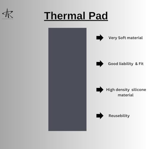 Image of AR Thermal Pad 12W /MK Thermal Conductivity Silicone Pads with Apply for SSD CPU GPU LED, Size- 50MM*50MM (Grey, Thickness 2 MM)