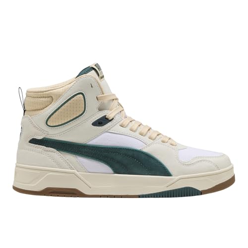 Image of PUMA Mens Rebound Break Mid Retro Run Lace Up Sneakers Shoes Casual - Green
