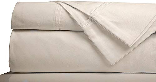 Rajlinen King-Size Egyptian Cotton Sheets - 600 Thread Count King Sheet Sets, Long Staple Cotton 4 Pc Sheets King Size, 15 Inch Deep Pocket King Bed Sheets, Cream Bedding Sheets King #TOP16