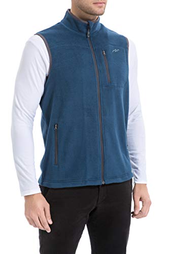 Image of TRAILSIDE SUPPLY CO. Men's Full-Zip Polar Fleece Vest Lightweight Sleeveless Jacket