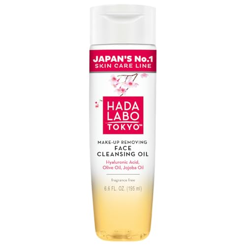Hada Labo Tokyo White – Huile nettoyante visage à l'acide hyaluronique, hydratation pour peau sensible 400 ml
