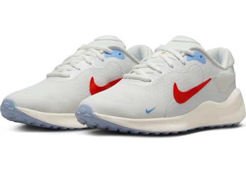 Nike Revolution 7 Big Kids' Road Running Shoes (FB7689-104, Summit White/Sail/Psychic Blue/Picante Red)2