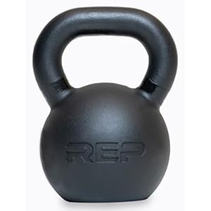 REP Fitness Single Kettlebells 5lb to 50lb Weight Range, Cast Iron, Strength Training, Power Workout Equipment, Home Gym, Free Weights, Dumbbell Alternative, Exercise, Men, Women