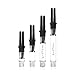 LSTYLE Carbon Dart Shafts – Spinning with Cap – Extra Short (130) – Clear