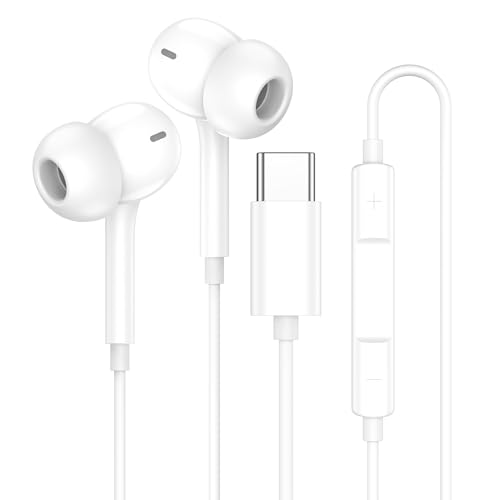 Vancle Écouteurs Filaires USB-C, Intra-Auriculaires avec Micro et Contrôle du Volume pour Samsung Galaxy S25 S24 S23 S22 S21 S20 S25+ S25Ultra S24+ S24Ultra...
