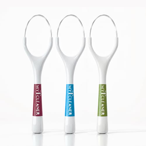 Image of MyTCleaner | Tongue Cleaner for Adults | Stainless Steel Tongue Scraper | Helps Freshen Breath & Supports Oral Hygiene | Rust-Free & Reusable | Dentist-Designed | Pack of 3
