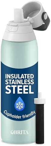 Brita Stainless Steel Premium Filtering Water Bottle, BPA-Free, R...