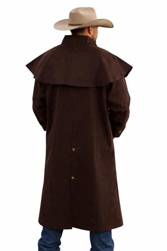 Image of XL Mens Oilskin Western Australian Waterproof Duster Coat Jacket 23101BR