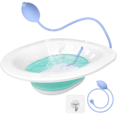 DEANIC Bidet Portatil Para WC, Bidet Portatil Para Hemorroides, Baño De Asiento, Cuidado Postparto, Tratamiento Del Perineo, Bide Portatil (Verde)