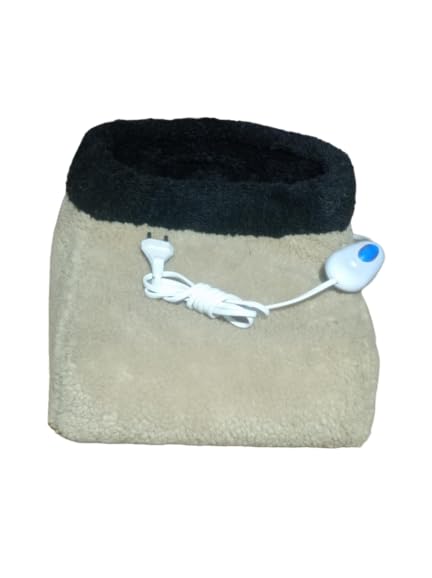 Electric Foot Warmer for Pain Relief in Old Age - 3 Heat Settings, Camel Color, Large