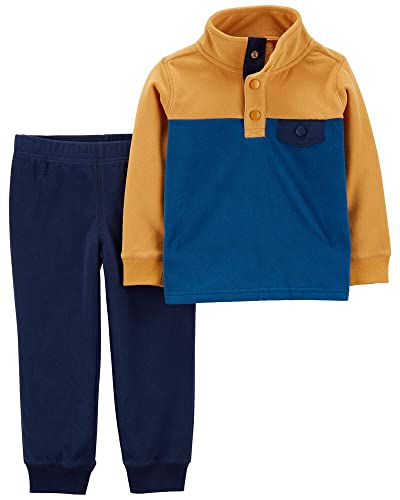 Habillage anti froid bébé garçon ensemble polaire haut et pantalon 12 mois bleu jaune