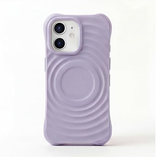 Image of amazon basics Shockproof Case for iPhone 11 | Ripple Pattern | Camera Protection | Protective Cover with Enhanced Grip & Wireless Charging Support - Light Purple