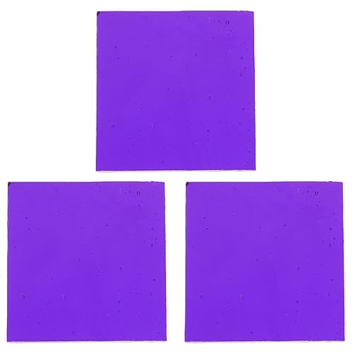 NAMOARLY Glass Plate Set 3pcs Glass Sheets for Flame Reaction Science Lab Device Random Color