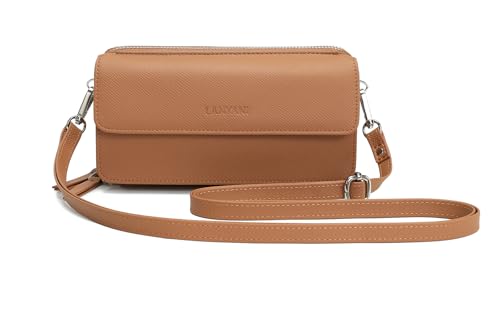 Image of Lanyani RFID Crossbody Wallet Wristlet Purse with Phone Pocket For Women Vegan Leather