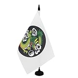Para colocar donde quieras: esta mini bandera del dragón chino sobre base de colores intensos puede colocarse sobre un escritorio, sobre una mesa, un buffet, una chimenea... Para una decoración interior original y exitosa.