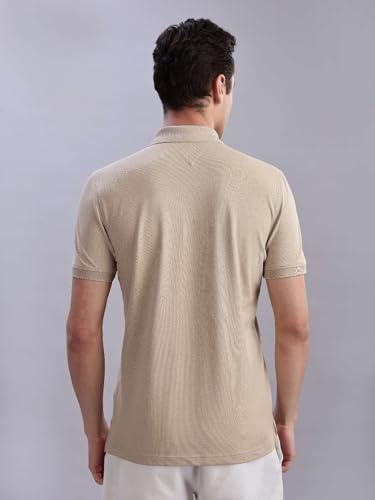 Image of Tommy Hilfiger Solid Regular Fit Cotton Polo T-Shirt