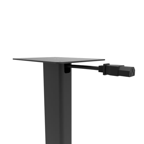Kanto ST34 34” Universal Floor Speaker Stands for Bookshelf Speakers up to 30 lbs - Improved Sound - Hidden Cable Management - Timeless Design, Black Steel w/Black MDF Base - Pair - image 6