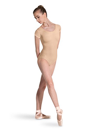 Bloch Dance Damen Betri Microlux Kurzarm-Trikot, hautfarben, Petite