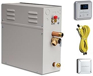 EliteSteam 7.5 kW Steam Shower Generator Kit (Includes Steam Generator, Control, Steam Head, Cable) (Polished Nickel Inside Control)