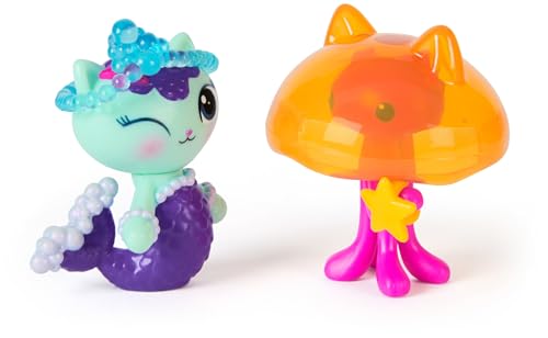 Gabby's Dollhouse: The Movie, MerCat and Kitty Jellyfish, Toy Figures with 2 Accessories, Kids Toys for Girls and Boys Ages 3 and Up