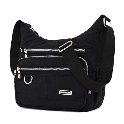 Crossbody Bag for Women Multi Pocket Shoulder Handbags Purse Waterproof Nylon Messenger Bag Ladies Travel Bag
