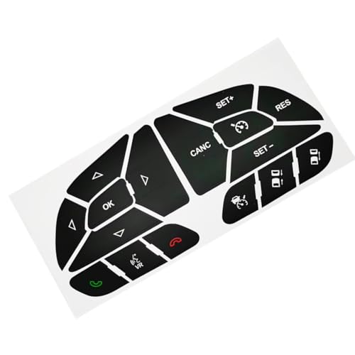 Autocollants réparation bouton volant Cherokee kit adhésif noir