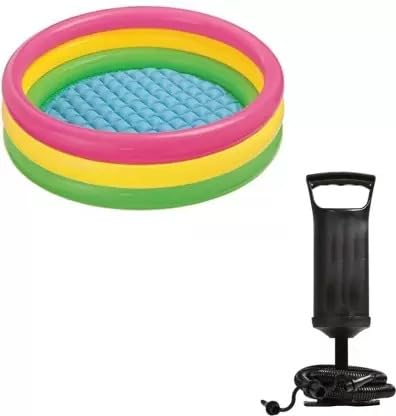 Image of Summer Special Inflatable Kids Swimming Pool | Kids Bath Activity Water Pool with Air Filled Bubble Beam Floor | Portable Baby Pool for Indoor Outdoor Use (3 Feet)
