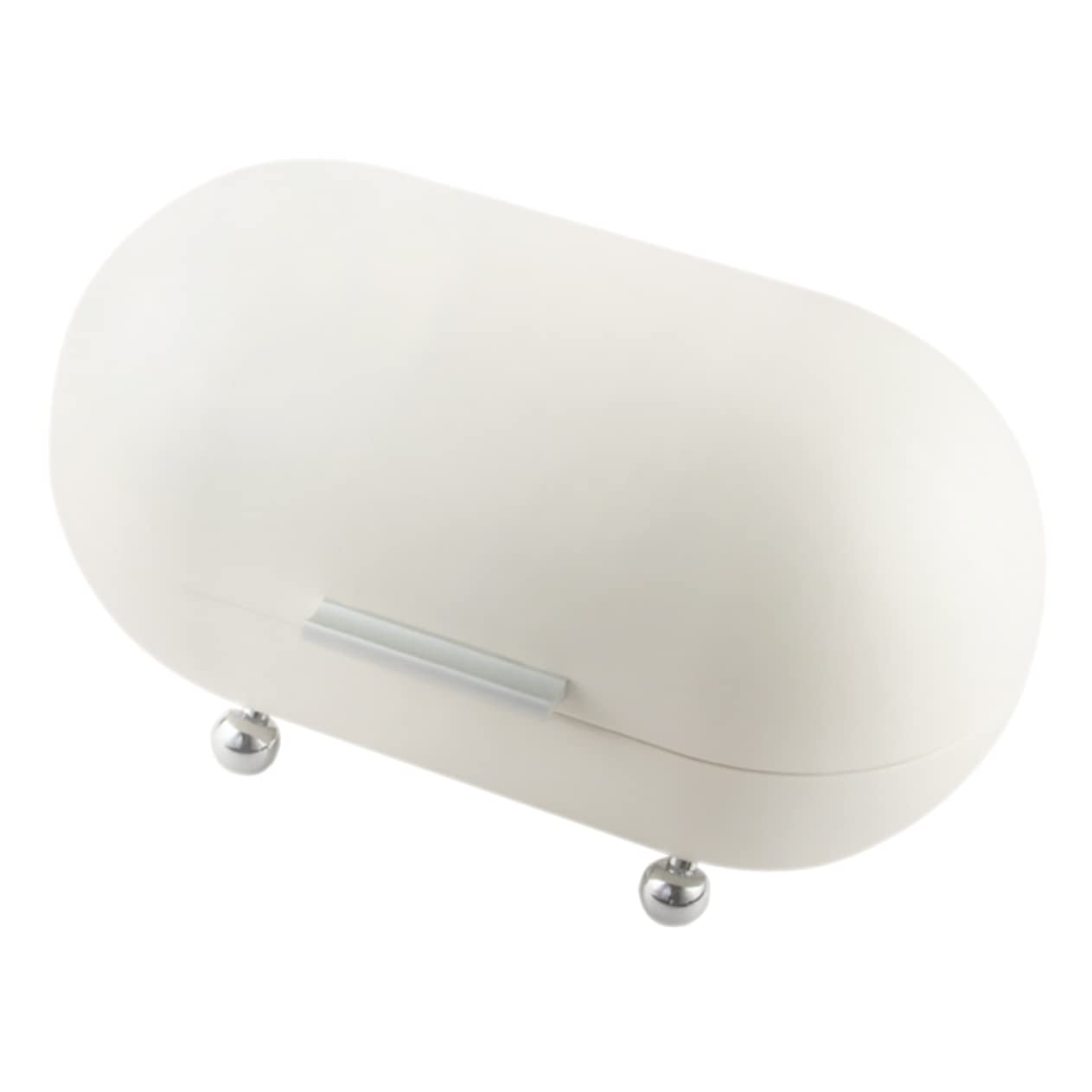 DECHOUS Bread Box, White Metal Bread Box with Lid, Bread Bin Storage Container 13.4" Lx7.5" Wx8" H Vintage Bread Holder Kitchen Countertop Bread Box Dispenser for Kitchen Counter, Food, Bread