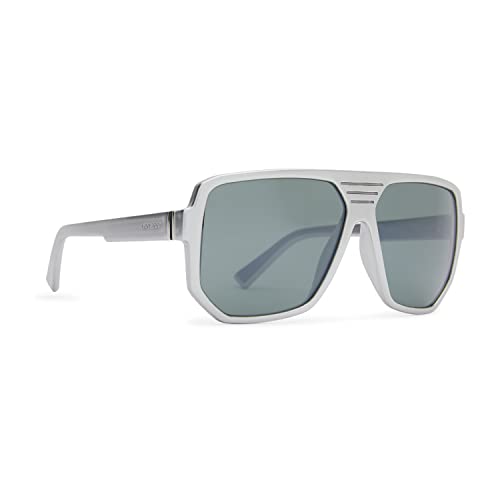 Image of VonZipper Roller Non-Polarized Sunglasses for Men and Women Silver Chrome with Square Roller Grey Silver Chrome Impact-resistant polycarbonate lens Sun Glasses with UV and HEV protection 63mm