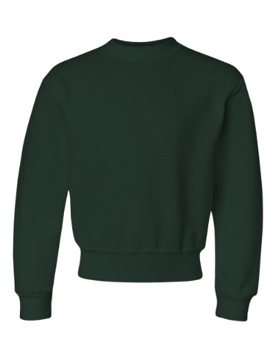 Jerzees 50/50 Youth Crewneck Sweatshirt, L, Forest Green