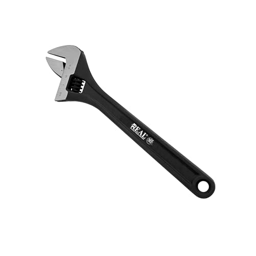 Image of Adjustable Wrench 250mm (10 Inch) - Universal Wrench for All Nut Sizes, Black forzed Finish, Precision Laser Scale, Ideal for Home, Garage & Plumbing Work