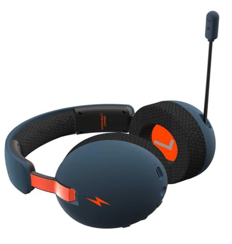 Image of Fire-Boltt O-Prime, Gaming Headphone Bluetooth V5.3, 100-hr Wireless use, a 50mm Driver, Cardioid mic. Game with 28ms Low Latency, and AUX Input for Wired Connection. (Blue)